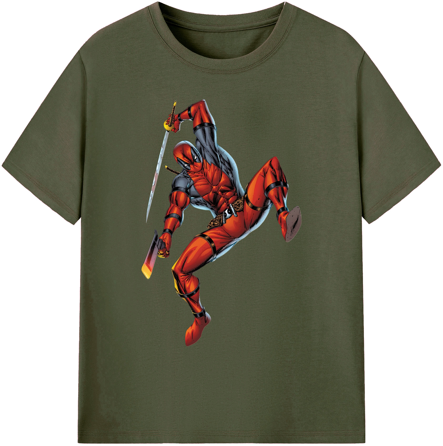 （画像用） Deadpool デッドプール 綿100％ メンズ半袖Tシャツ｜肌触りやわらか＆通気性